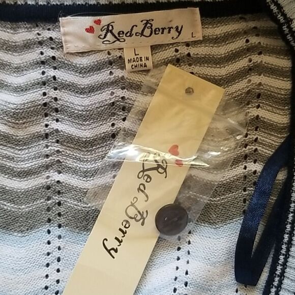 Red Berry Blue Dropped Shoulder Sweater Vest. NWT - Picture 6 of 9